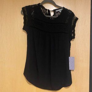 Black short sleeve top